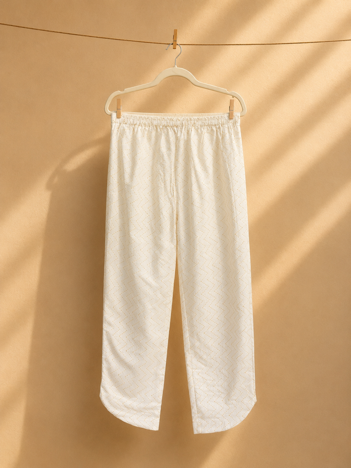 Selene White Co-ord Set- Handwoven Kosa Silk | Jhultaru