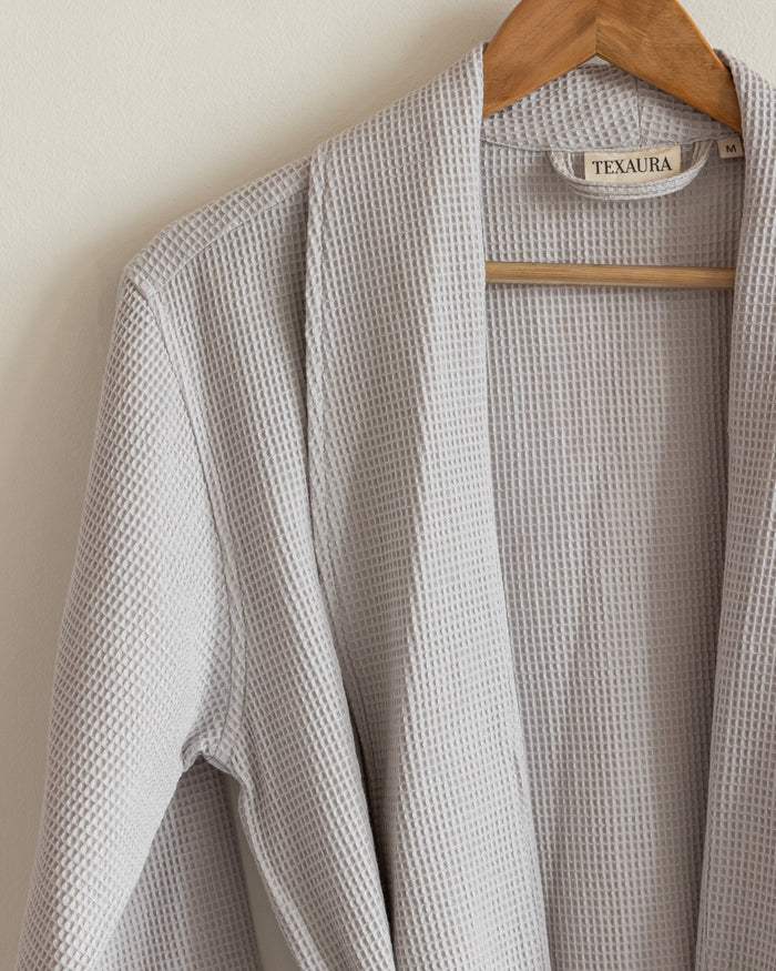 Mini Waffle Bathrobes Silver Mist - Texaura