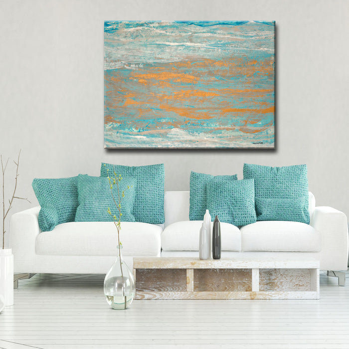 'Sparkling Seas No. 1' Wrapped Canvas Wall Art