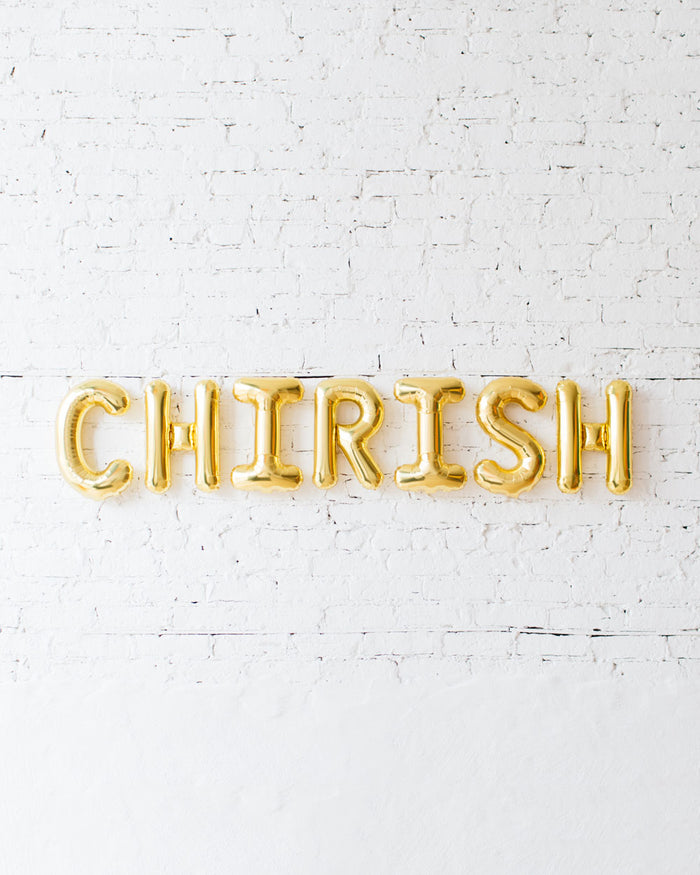 St. Patrick's Day - 16in Gold CHIRISH Foil Letters Set