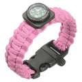Tactical Paracord Outdoor Survival Bracelet Buckle Band Compass Whistle - GhillieSuitShop
