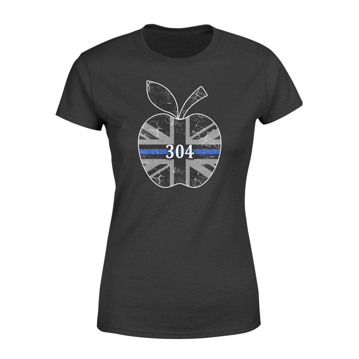 Apparel XS / Black Personalized Shirt - Teacher - Apple - UK Thin Blue Line Flag - Standard Women's T-shirt