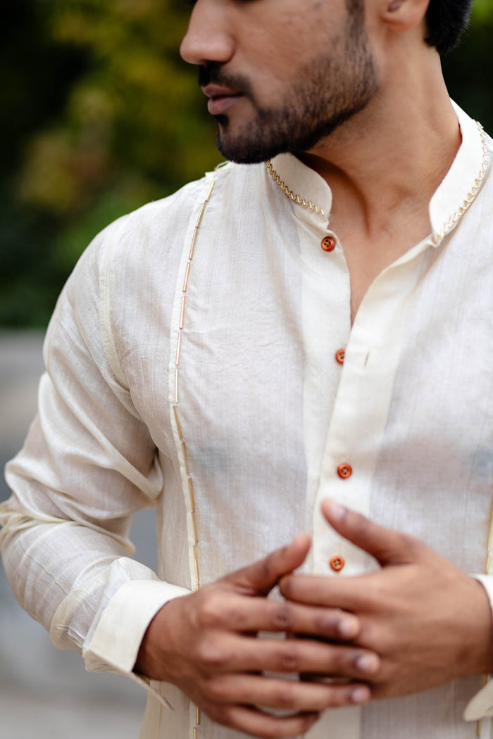 Theo Tussar Silk Shirt | Jhultaru