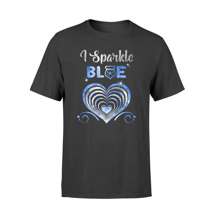 Apparel S / Black Thin Blue Line - I Sparkle Blue Shirt - Standard T-shirt