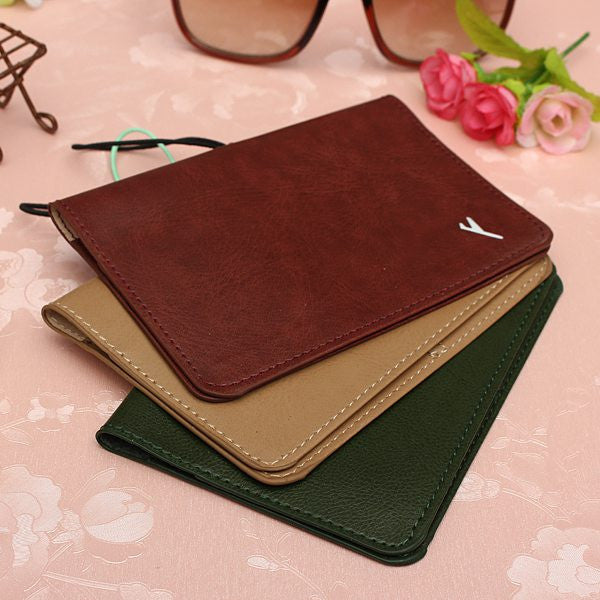 Traveling Leather Passport Card Case Document Holder - GhillieSuitShop