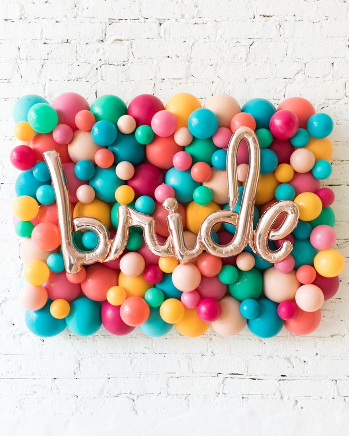 Tropical Time - BRIDE Balloon Backdrop Board - 30inx40in