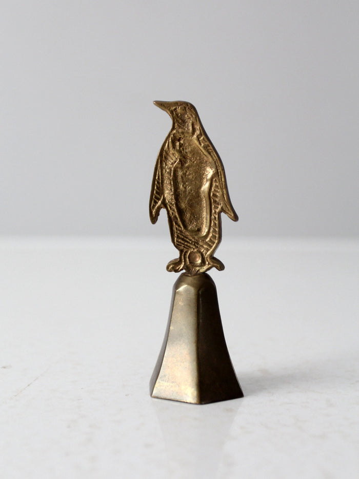 vintage brass penguin