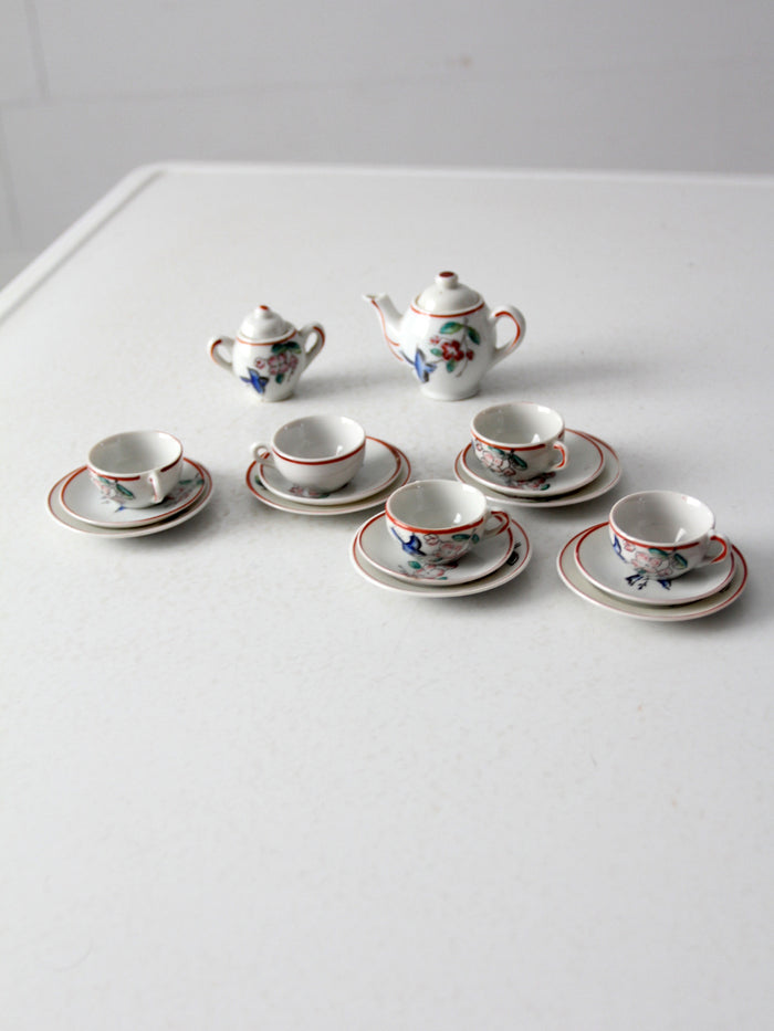 vintage Japanese miniature porcelain tea set