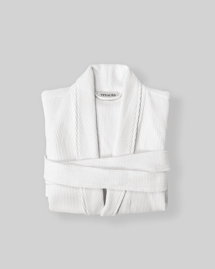 Mini Waffle Bathrobes White - Texaura