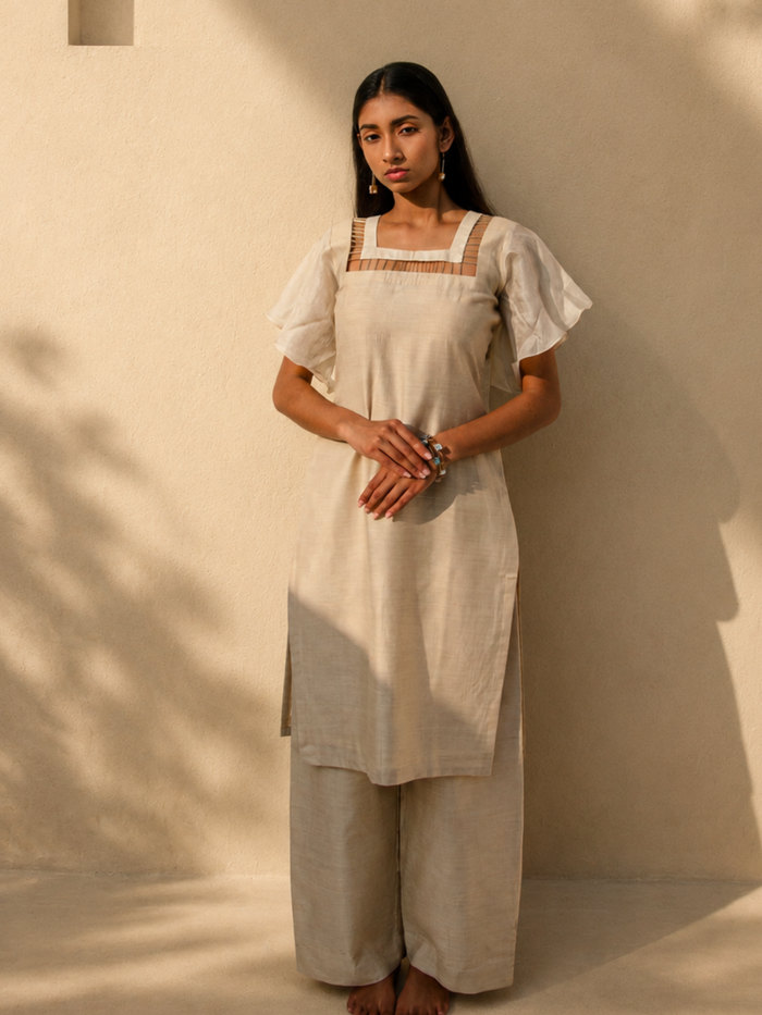 Ziya Kurta & Ori Pant Silk Set | Jhultaru